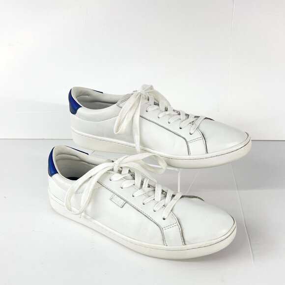 Sz 9 Women- Keds Ace Leather White / Blue, Dream Foam‎ Padding Sneakers - Picture 1 of 15